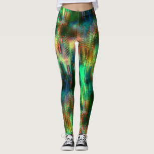 Polnische Flecken und Texturmischung, gebranntes,  Leggings