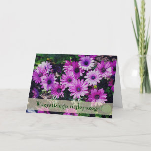 Polnische florale Geburtstagskarte Sto Lat African Karte