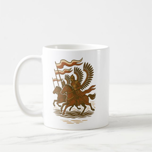 Polnische Flügelhusaren im Angriff Kaffeetasse (Links)