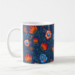 Polnische FolkloreBlume Wycinanki Blue Kaffeetasse