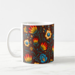 Polnische Folkloregruppe Wycinanki Brown Kaffeetasse