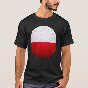 Polnische Fußball-Nationalball-Polen Flaggenfußbal T-Shirt