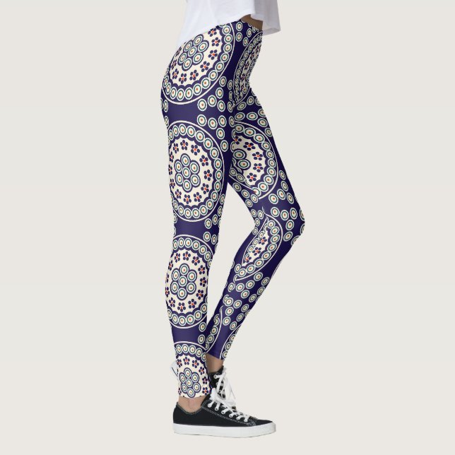 Polnische Gestaltung traditioneller Keramiken Leggings (Rechts)