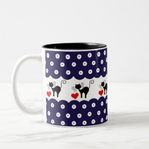 Polnische Gestaltung traditioneller Keramiken Zweifarbige Tasse