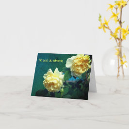 Polnische Get Well Rose Blume Card Karte