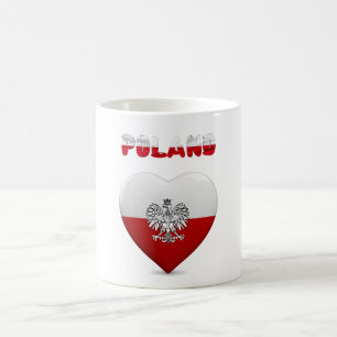 Polnische Herzflagge Tasse