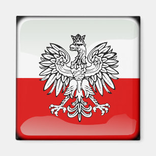 Polnische Hochglanzflagge Magnet