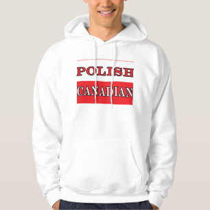 Polnische kanadische Flagge Hoodie