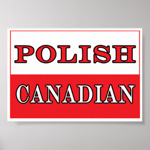 Polnische kanadische Flagge Poster