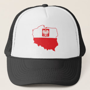 Polnische Karte in polnischen Farben Truckerkappe