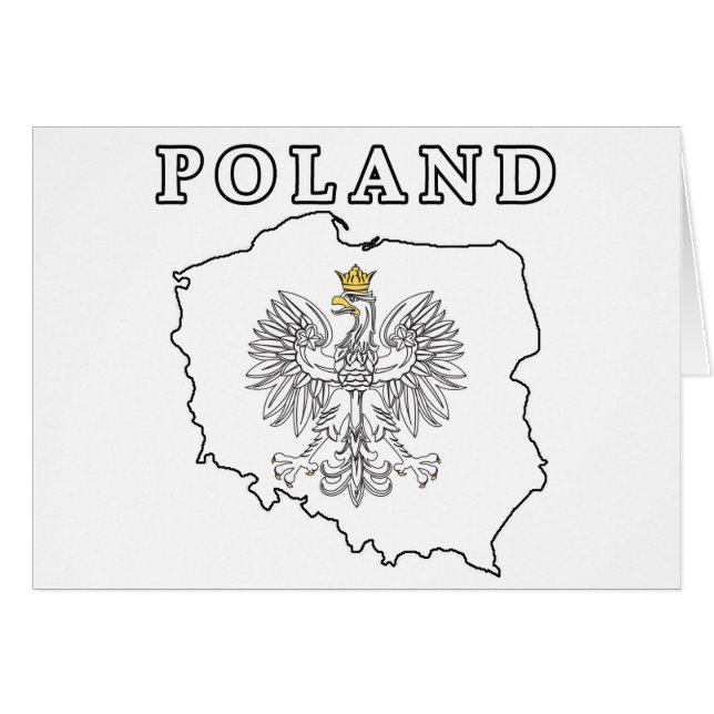 Polnische Karte mit Eagle (Vorderseite (Horizontal))