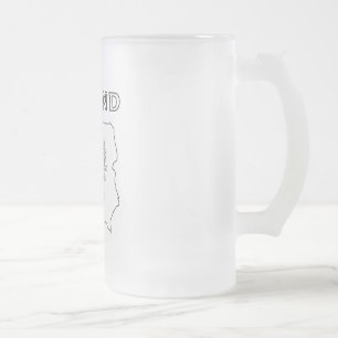 Polnische Karte mit Eagle Mattglas Bierglas
