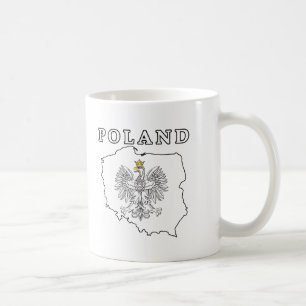 Polnische Karte mit Eagle Tasse