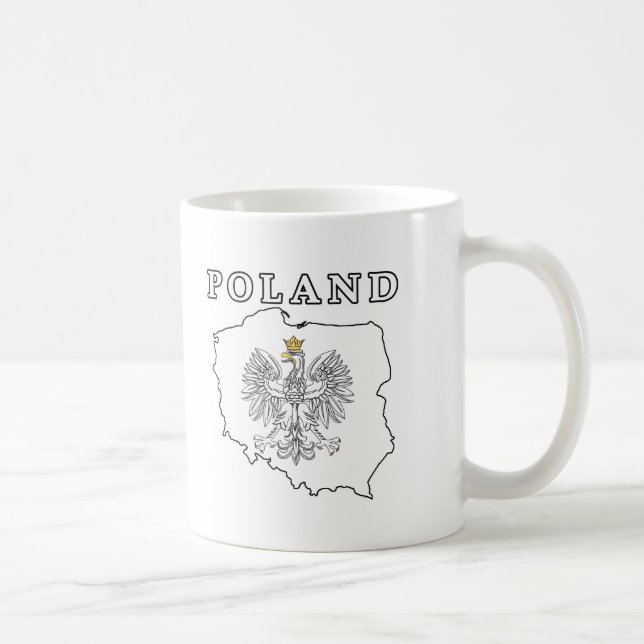 Polnische Karte mit Eagle Tasse (Rechts)