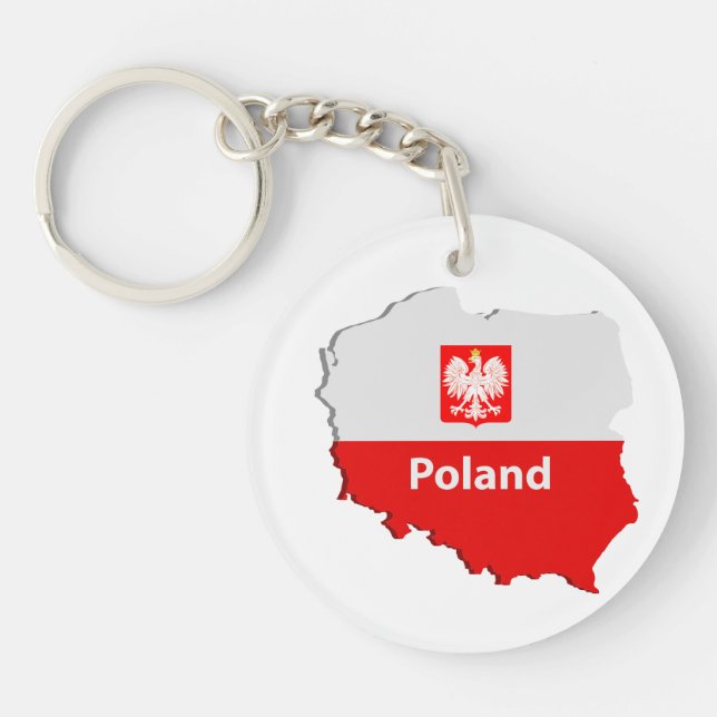 Polnische Karte Schlüsselanhänger (Vorderseite)
