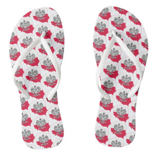 Polnische Karten-Flaggen-Sandalen Flip Flops