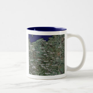 POLNISCHE KARTEN-TASSE ZWEIFARBIGE TASSE