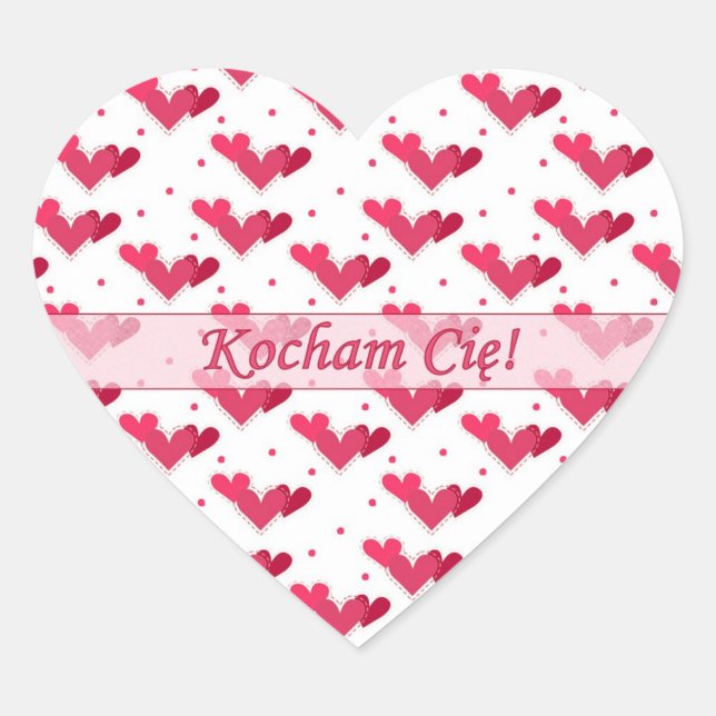 Polnische Liebe Rotes Herz auf der Aufkleber für d (Vorderseite)