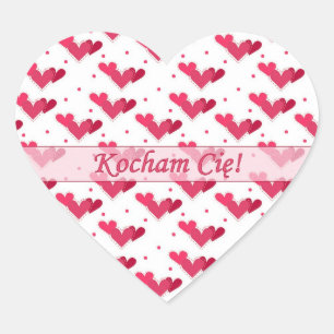 Polnische Liebe Rotes Herz auf der Aufkleber für d