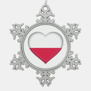Polnische Liebe Zinnschmuck Schneeflocken Zinn-Ornament