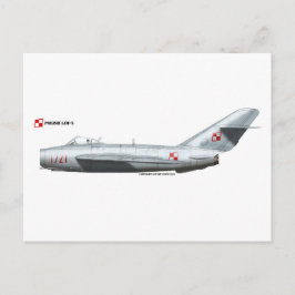 Polnische Luftwaffe LIM-5 (MiG-17) Fresco Postkarte