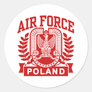 Polnische Luftwaffe Runder Aufkleber