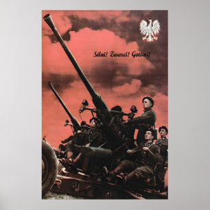 Polnische Luftwaffe WWII Propagandaposter Stark Poster
