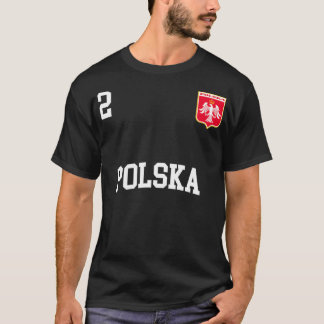 Polnische Mannschaftssportnummer 2 Fußball Polnisc T-Shirt