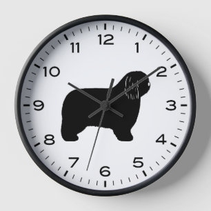 Polnische Silhouette Lowland Sheepdog Uhr