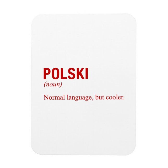 POLNISCHE Sprache Magnet (Vertikal)