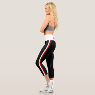 Polnische Streifenflagge Capri Leggings