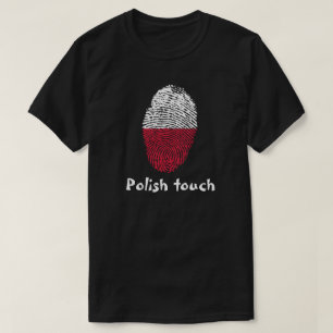 Polnische Touch-Fingerabdruckflagge T-Shirt