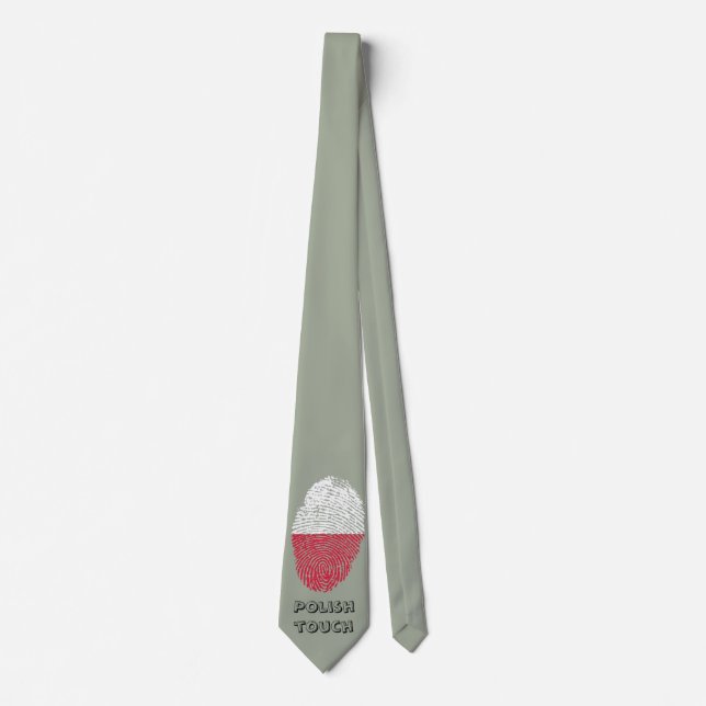 Polnische Touchfingerabdruckflagge Krawatte (Vorderseite)