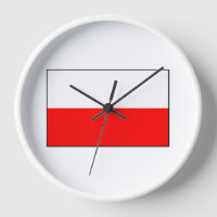 Polnische Uhr an der Mauer