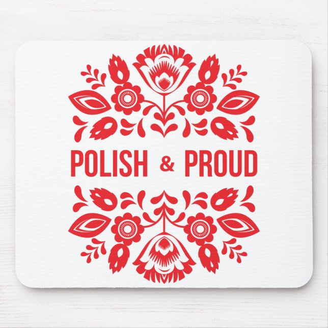 Polnische und polnische Rote Blume Mousepad (Vorne)