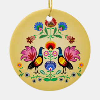 Polnische Völker mit dekorativem Blumen- u. jungen Keramik Ornament