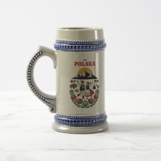 Polnische Volkskunst aus der Tatra Bierglas