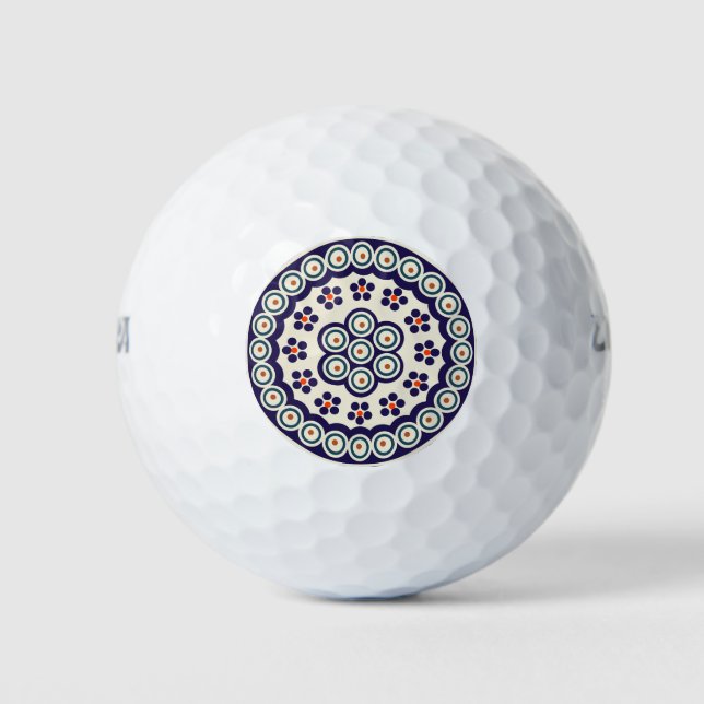 Polnische Volkskunst - Blumenmuster Golf Balls Golfball (Vorderseite)