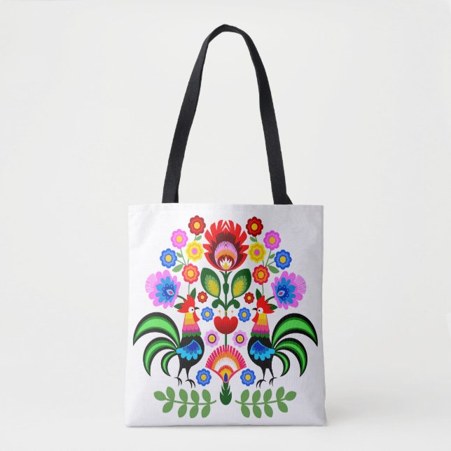Polnische Volkskunst - Blumenstickermuster (Vorderseite)