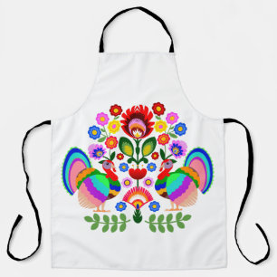 Polnische Volkskunst - florales Stickmuster Schürze