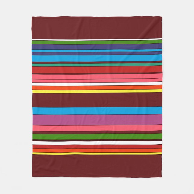 Polnische Volkskunst gestreift Fleece Blanket (Vorderseite)