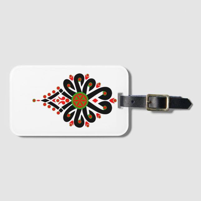 Polnische Volkskunst - Parzenica Gepäckanhänger (Vorderseite (Horizontal))