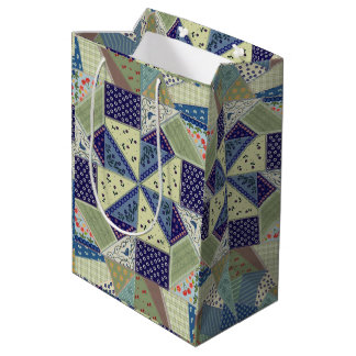 Polnische Volkskunst - Patchwork-Quilt - Handgenäh Mittlere Geschenktüte
