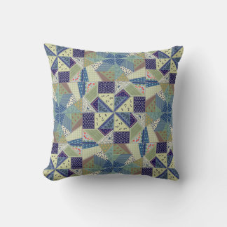Polnische Volkskunst-Patchwork-Quilt-Handgenähter Kissen