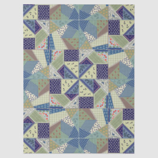 Polnische Volkskunst-Patchwork-Quilt-Handgenähter Seidenpapier