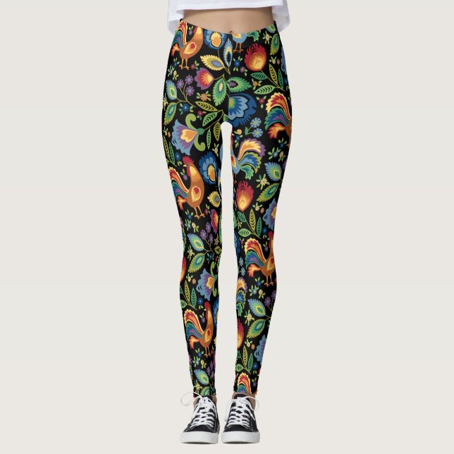 Polnische Volksroster Leggings (Vorderseite)