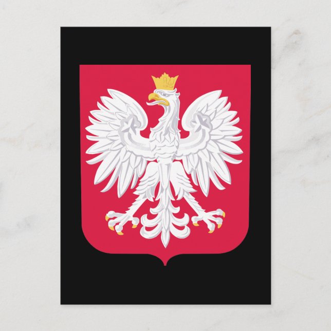 Polnische Wappen Postkarte (Vorderseite)