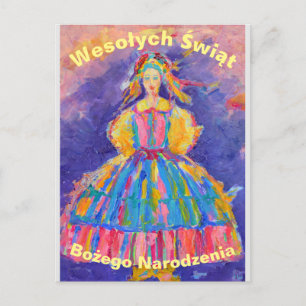 Polnische Weihnachtskarte Postkarte