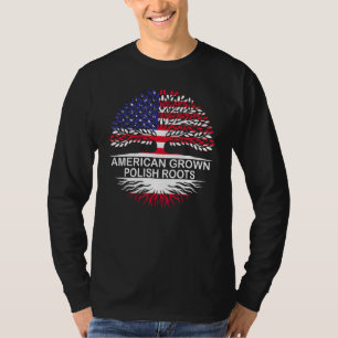 Polnische Wurzelfahne des amerikanischen Anbaugebi T-Shirt
