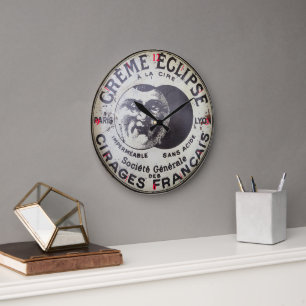 Polnische Zinn Français Große Wanduhr